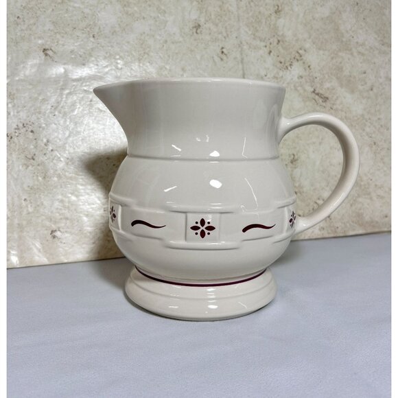 Longaberger Woven Traditions Red 2Qt Milk Pitcher - NWOB - Picture 1 of 7